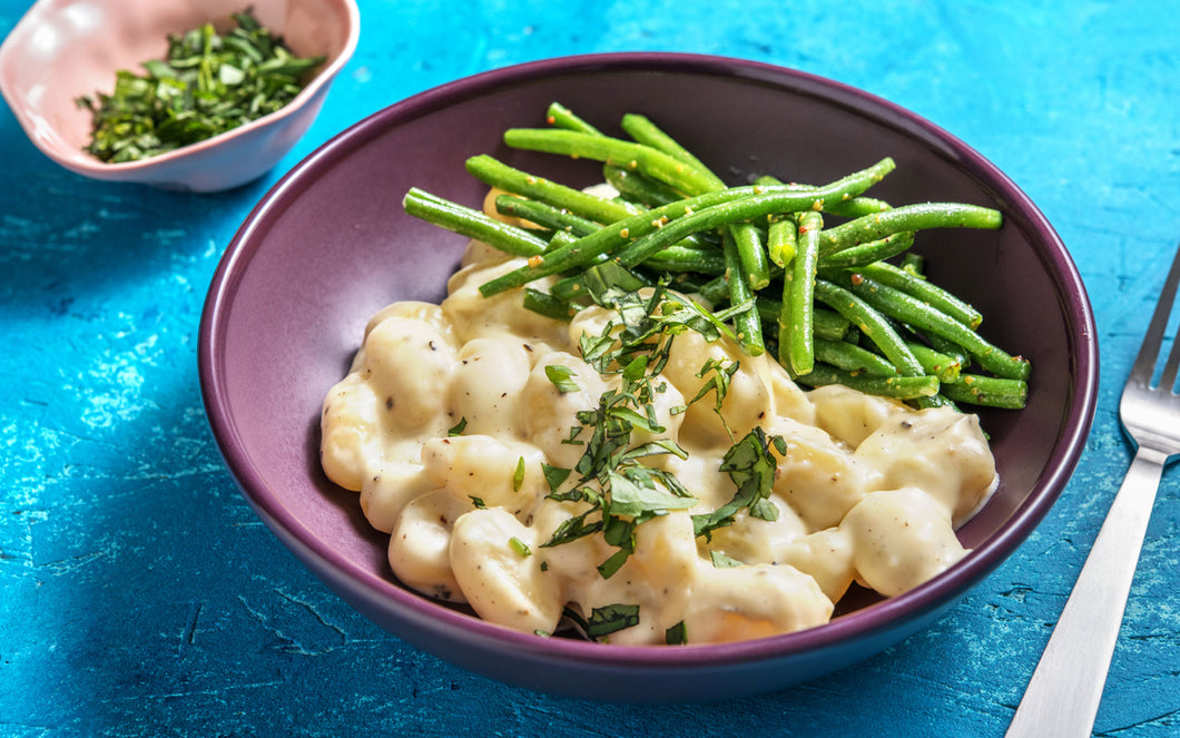 White Cheddar and Basil Gnocchi